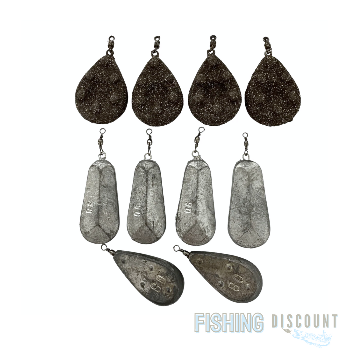 10 - 20 Stück Karpfenblei Grundblei Angelblei Set | 80g, 90g, 100g, 130g