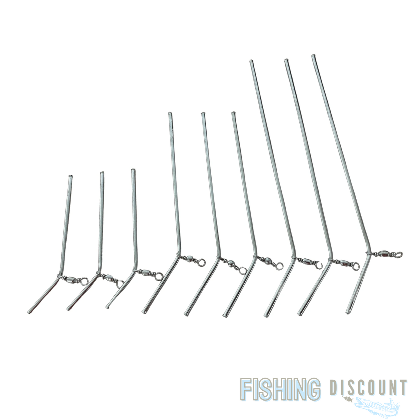 5-10x Metall Abstandshalter Anti-Tangle Feeder Boom – mit Wirbel