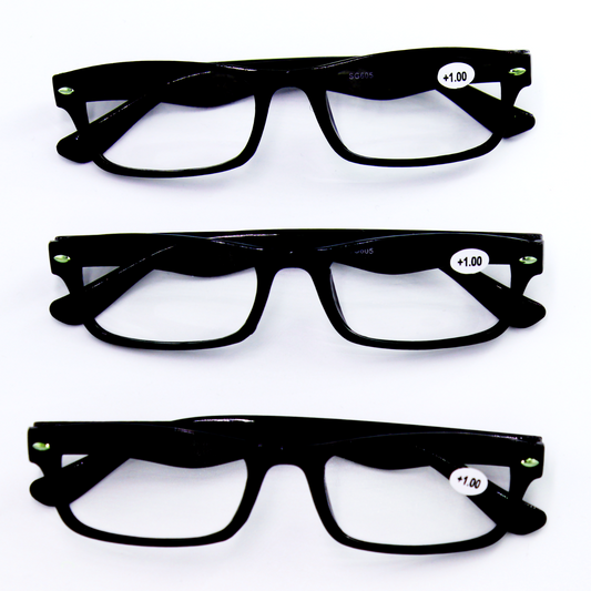 10 x Lesebrille Lesehilfe +3,0 Unisex Moderne Brille ohne Federung u. Kunststoff