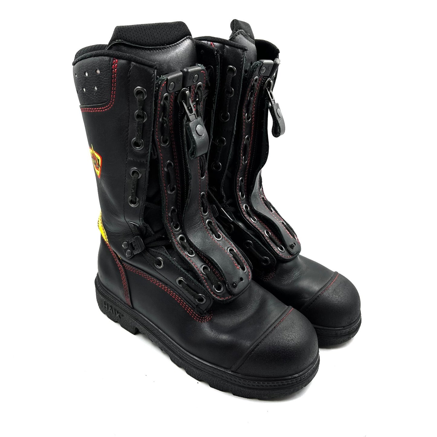 Original HAIX FIRE FLASH FEUERWEHRSTIEFEL Einsatzstiefel NEUWERTIG S3 Schuhe