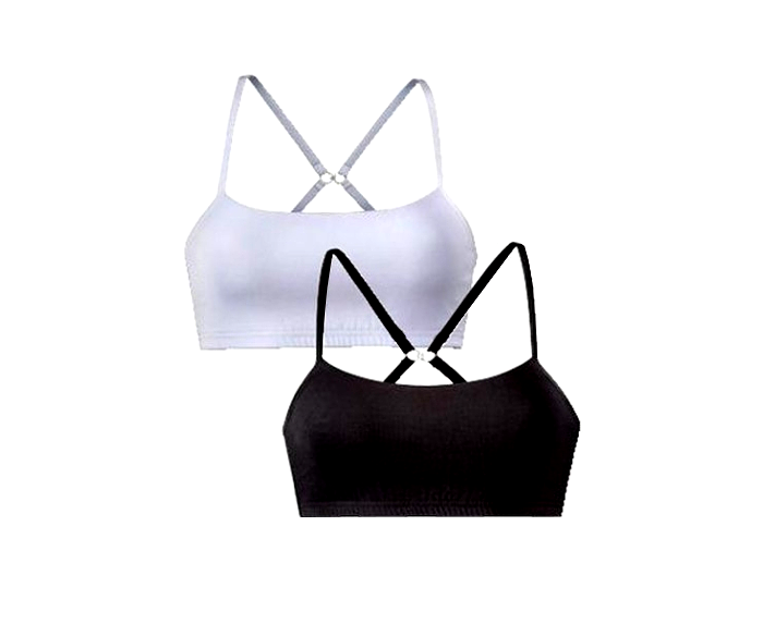 2x BH Sport-BH Bügellos BügellosBH schwarz und weiß größe 32/34 Damen NEU top .