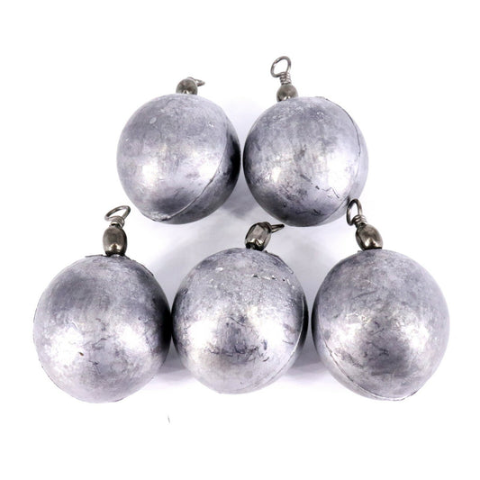3-10x DropShot Rundblei Kugelblei – 160 g | 180 g mit Klemmwirbel