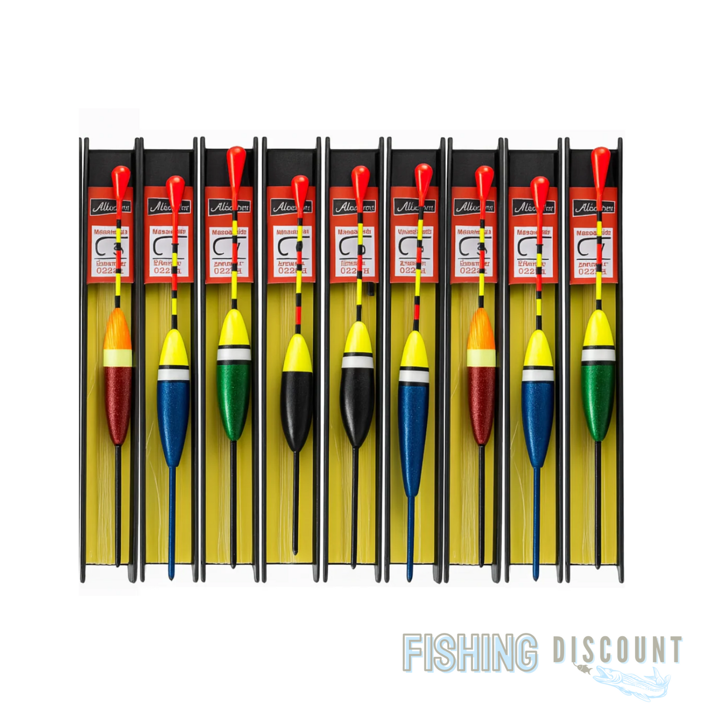 9x Fertigangel – Pose montiert mit Blei & Haken | 4,5 m Schnur