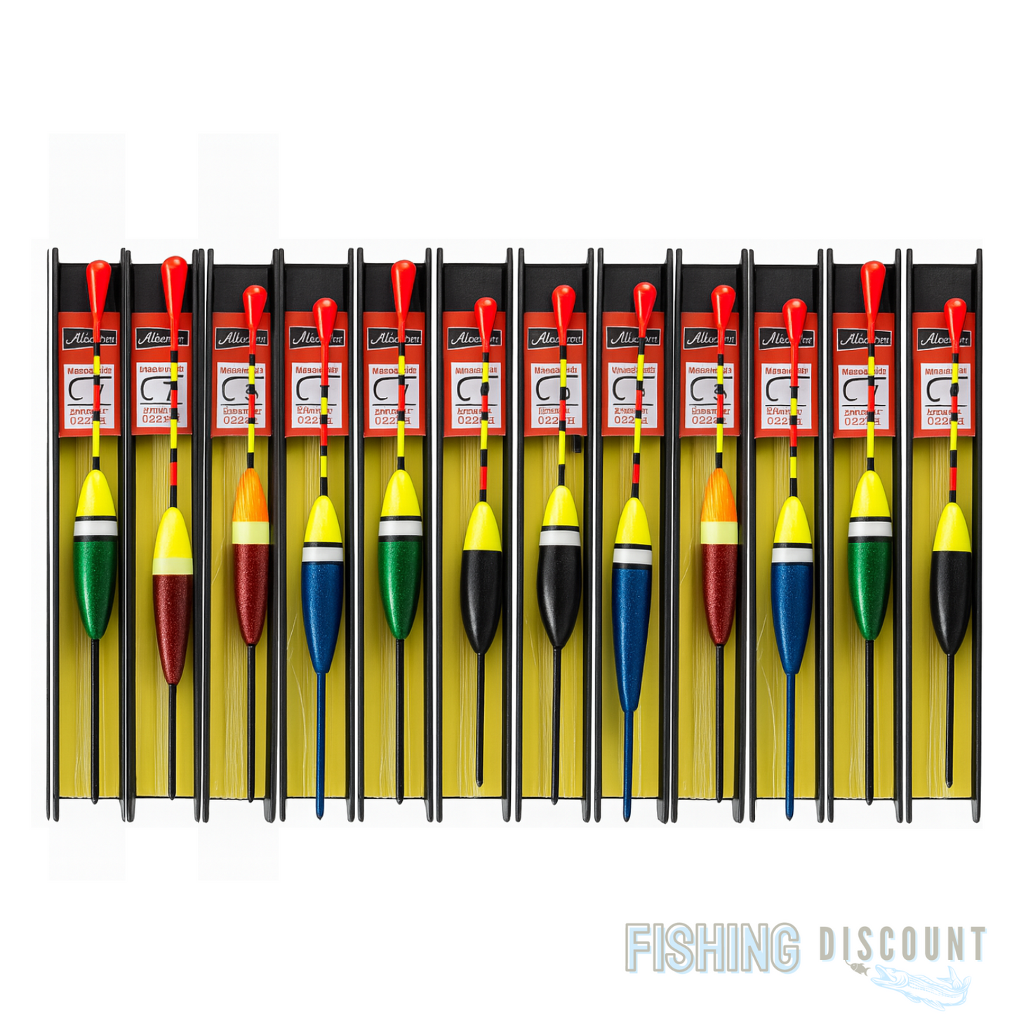 12x Fertigangel – Pose montiert mit Blei & Haken | 4,5 m Schnur