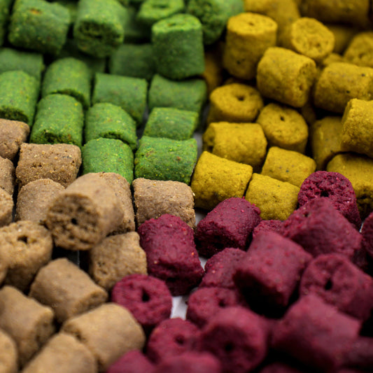 Traper Method Feeder Pellets – 50 g in versch. Farben & Aromen (8–10 mm)