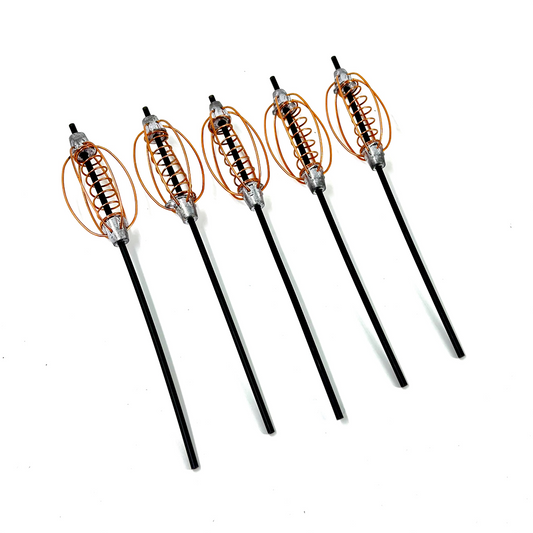 10x Futterspirale mit Anti-Tangle – je 20 g | 30 g | 40 g – 7 cm Länge