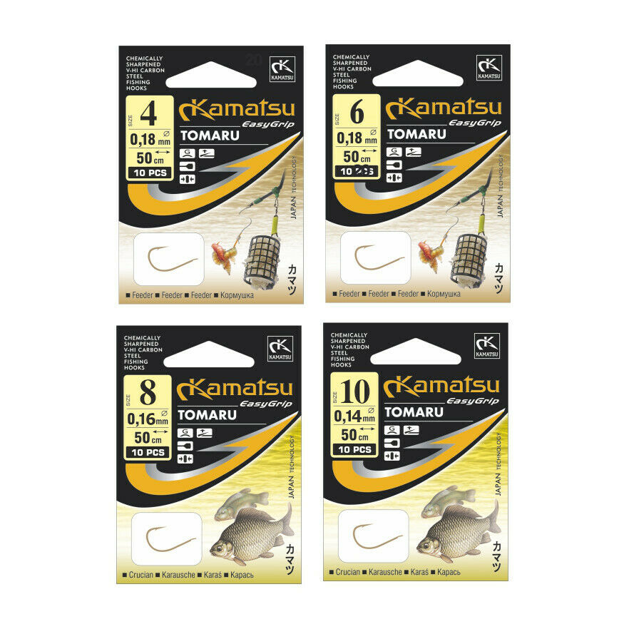 Kamatsu Friedfisch Karpfen Vorfachhaken Set – 40 Stück in 4 Sorten N2
