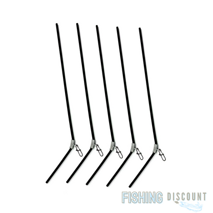 10x Anti-Tangle Abstandshalter – 18 cm schwarz mit Karabiner