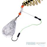 Fertigangel | Posenmontage mit Gewicht – 3 Futterspiralen Haken 30 g Blei