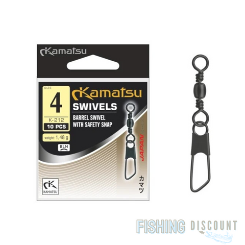 10 Stück | Kamatsu K-212 Karabiner mit Wirbel – Black Nickel, Japan Technology