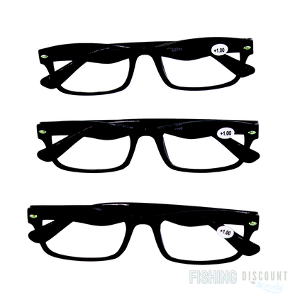 20x Lesebrille Lesehilfe +2,5 10x Kunststoff 10x ohne Federung schwarz unisex
