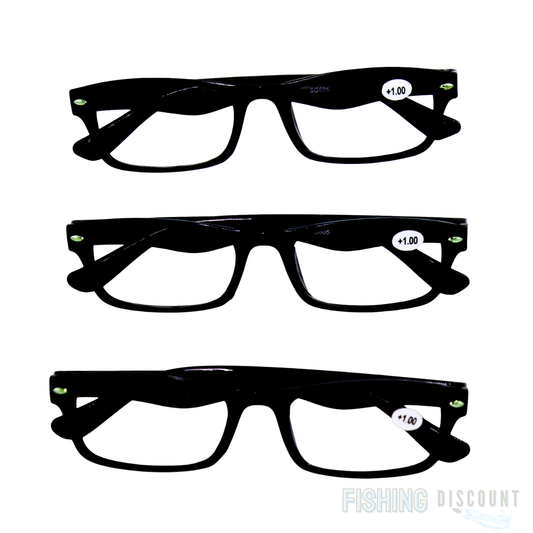 10x Lesebrille +1,5 Lesehilfe  5x Kunststoff 5x ohne Federung schwarz unisex