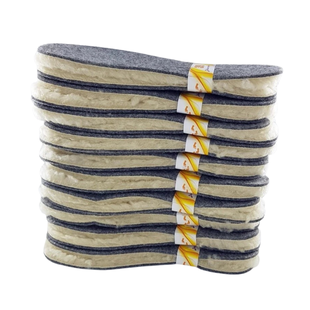 5x Einlegesohlen Wolle Filz ALU Thermo Sohlen Schuheinlage gr. 36-46