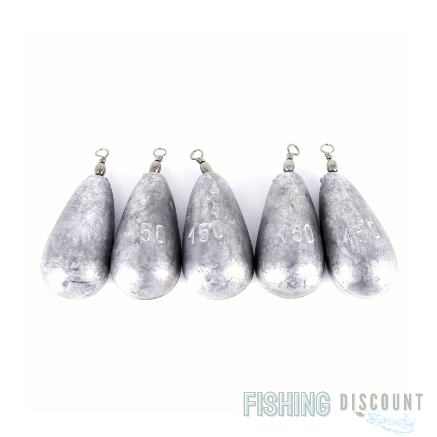 3 - 10 Stück Birnenblei Angelblei Grundblei mit Wirbel – 150 g