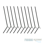 10x Anti-Tangle Abstandshalter – 30 cm schwarz mit Karabiner & Wirbel