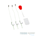 Karpfen Fertigmontage Set | Boilie-Vorfächer mit Haken – inkl. Boilienadel & Stopper
