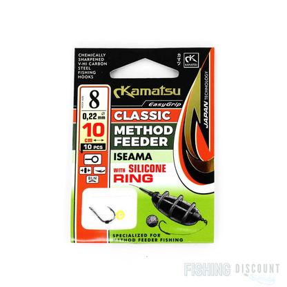 10x Kamatsu Method Feeder Haken Vorfachhaken Karpfenhaken