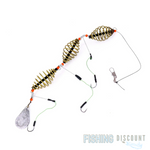 Fertigangel | Posenmontage mit Gewicht – 3 Futterspiralen Haken 30 g Blei