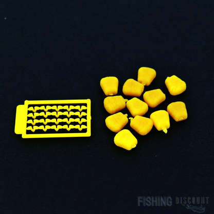 12x Künstlicher Angelmais mit Aroma + 20 Stopper – Pop-Up Schwimmend