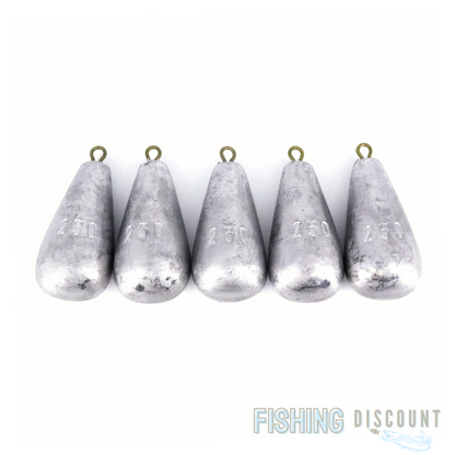 3 - 10 Stück Birnenblei Angelblei Grundblei mit Öse – 200 g oder 250 g