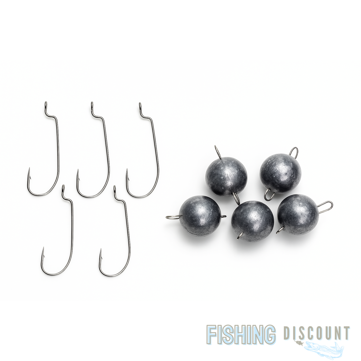 5er Set | Jighaken oder Offsethaken – inkl. Cheburashka 20–50 g Auswahl