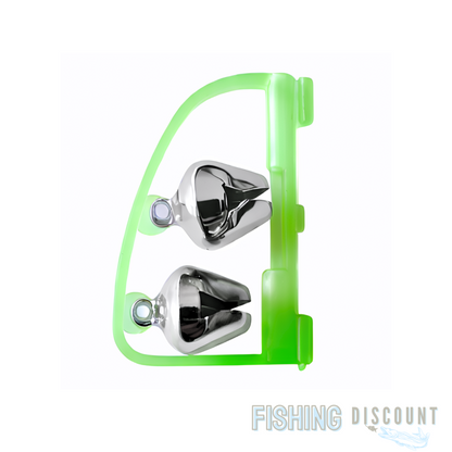 10 Stück | Fluo Doppel-Angelglocken – Universal Aalglocken für Nacht- & Grundangeln