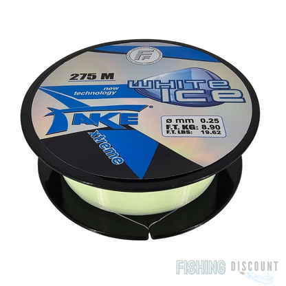 TAKE XTREME Angelschnur White Ice Monofile Schnur 275 m Clear UV-stabil