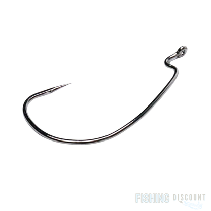 10 Stück Offsethaken Gummifisch Wide Gap Haken Raubfischhaken Jig hook mit Öse