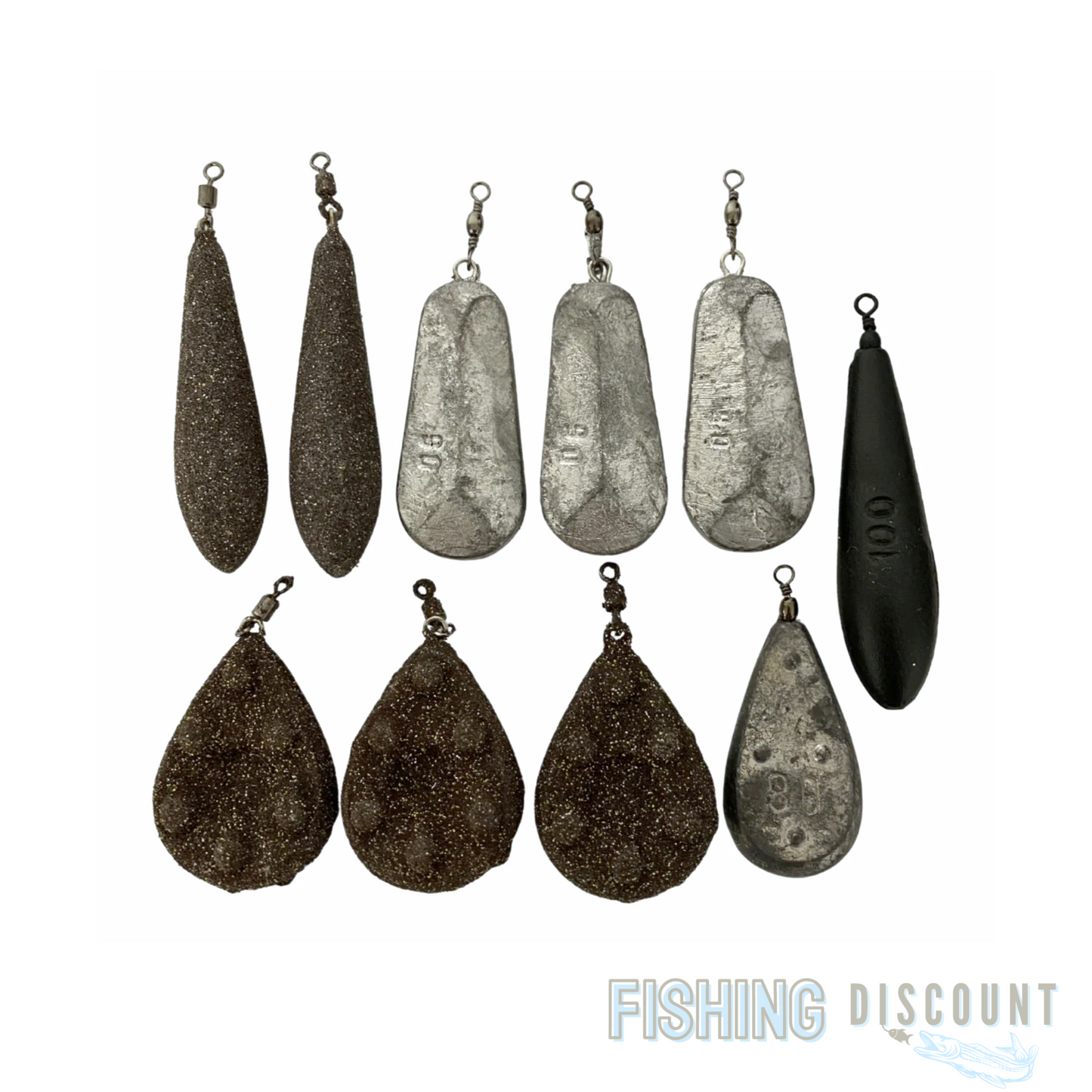 10 - 20 Stück Karpfenblei Grundblei Angelblei Set | 75g, 80g, 90g, 100g, 130g