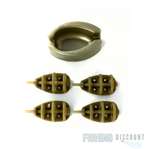 Method-Feeder Set – 5-10 Teile Futterkörbe + Form | Grün