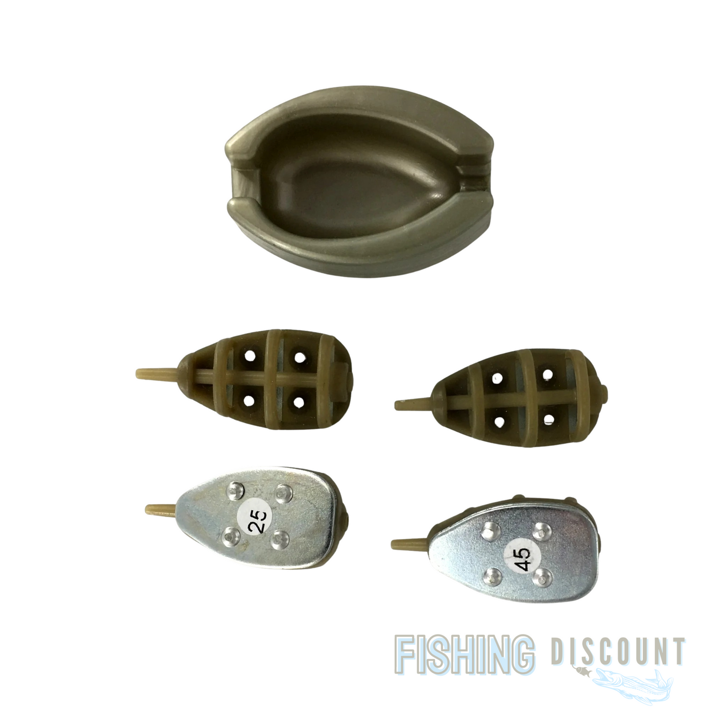 Method-Feeder Set – 5-10 Teile Futterkörbe + Form | Grün