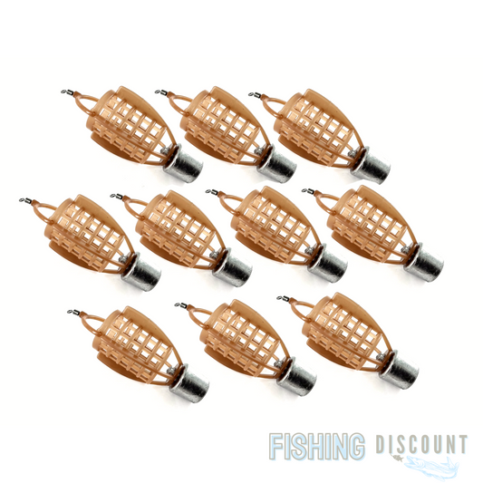 1, 5 oder 10 Stück Speedkorb Kunststoff braun | Futterkorb 20 g - 160 g