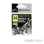 10 Stück | Kamatsu K-212 Karabiner mit Wirbel – Black Nickel, Japan Technology