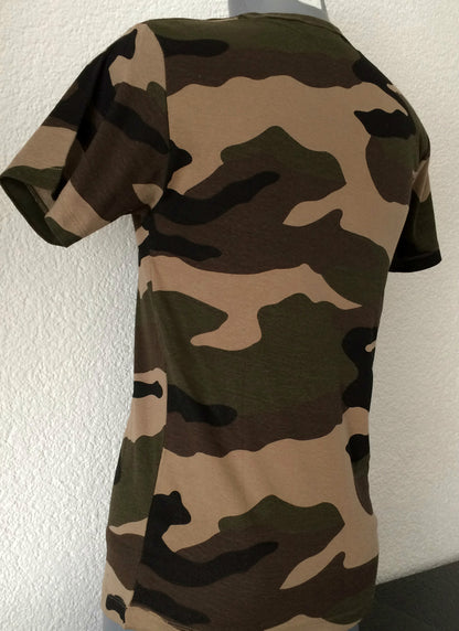 ORIGINAL Army Bw Style T-Shirt MARMINI Flecktarn  Angeln Outdoor  Gr.M Neu