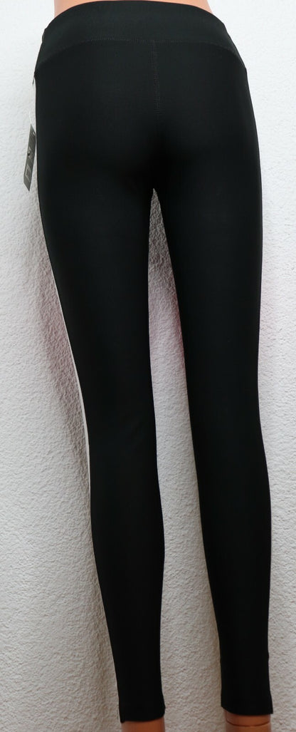 Damen Sport Fitness Leggings LAYER 8 Gr.S M L Hose Jogging Schwarz/Streifen lang