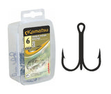 10x KAMATSU PERMA STEEL Drillingshaken DRILLINGE TREBLE HOOK rund Angelhaken NEU