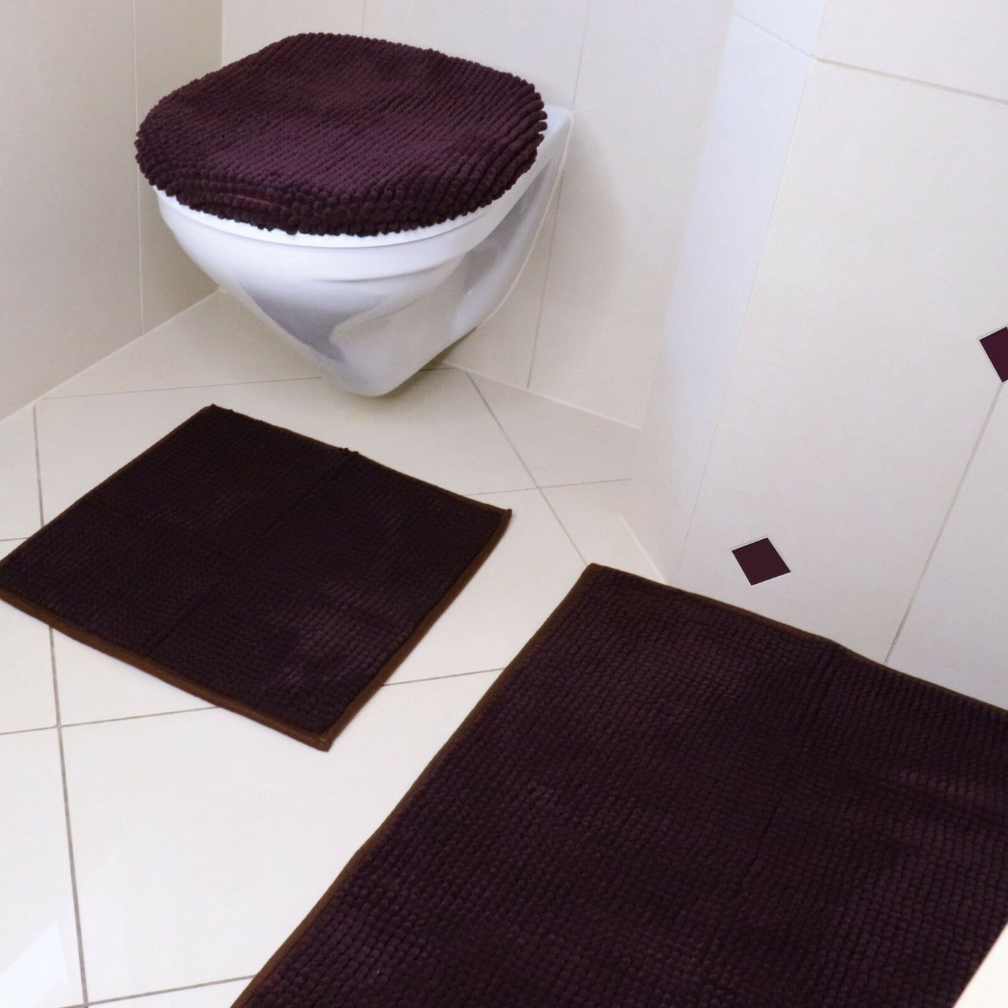 *3tlg Set Bruno Banani Badteppich Badgarnitur Teppich Badematte Toilettenbezug**