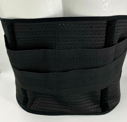 M-3XL Bandage Rückenbandage Sportbandage  mit Klettverschluss schwarz