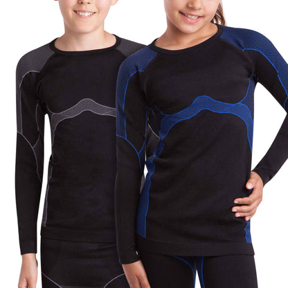 Kinder SKI Unterwäsche Set Funktionswäsche Seamless Unterhemd und Unterhose