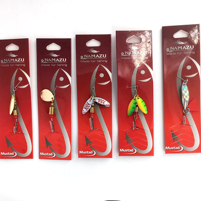 5 Stück Blinker und Spinner Set Forellenspinner Hechtblinker Barschblinker