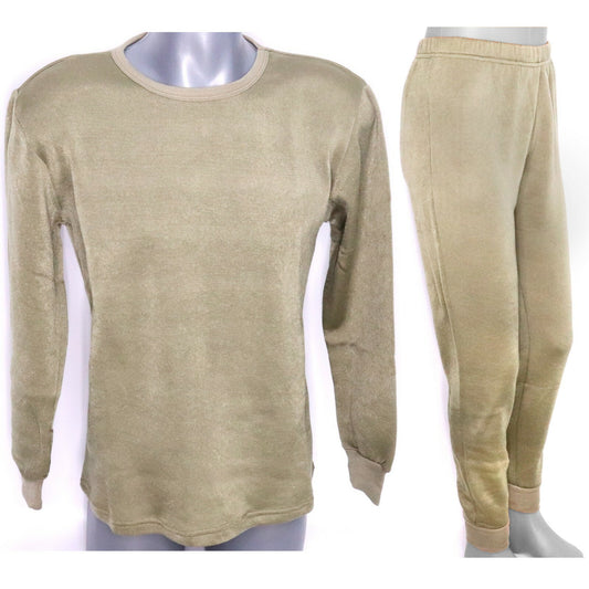 Französische Armee Unterhose und Unterhemd Langarm Unterwäsche Thermo oliv