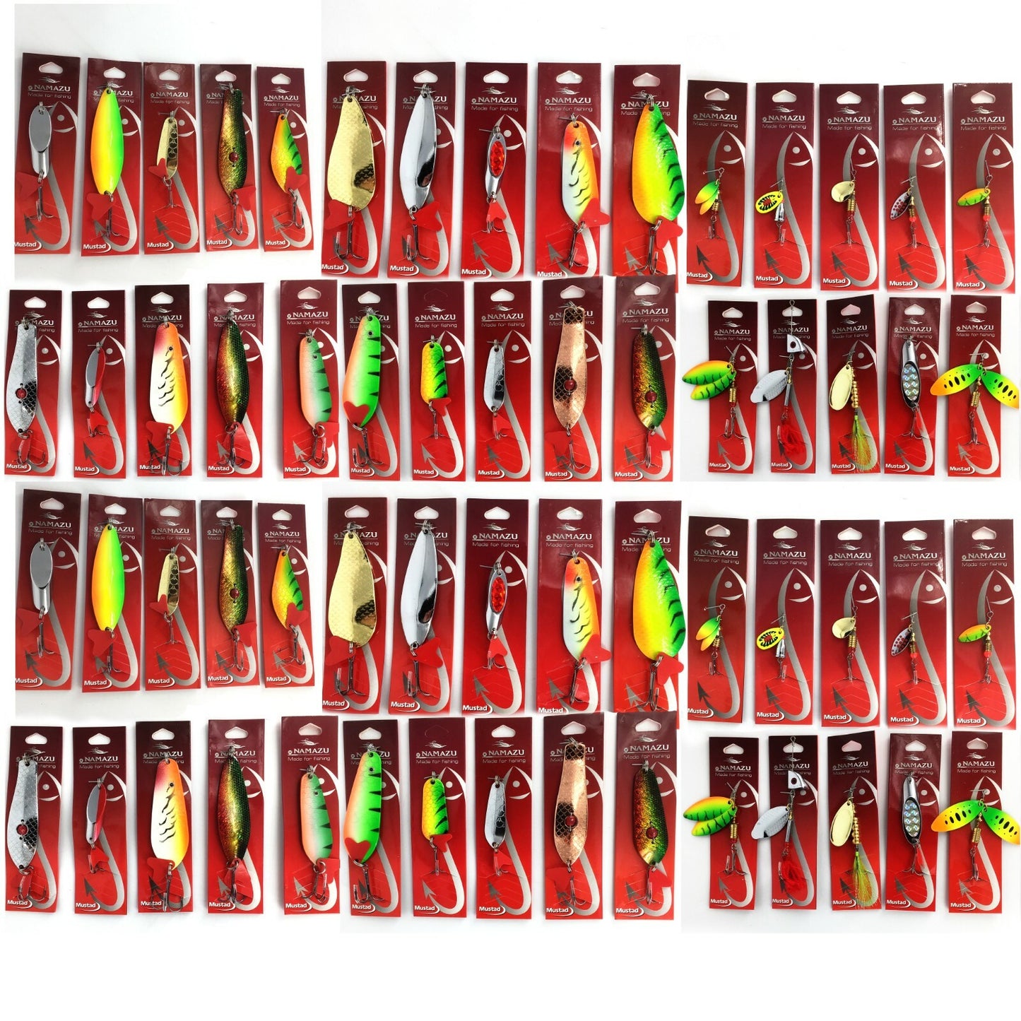 5 Stück Blinker und Spinner Set Forellenspinner Hechtblinker Barschblinker