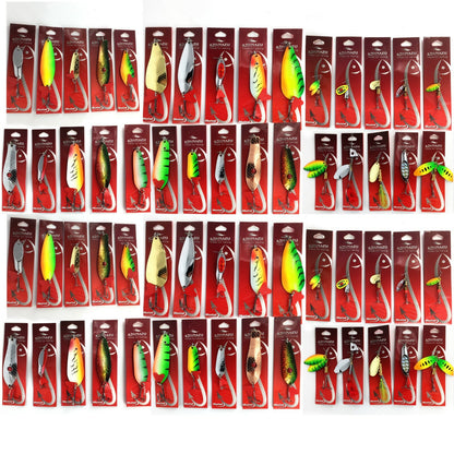 5 Stück Blinker und Spinner Set Forellenspinner Hechtblinker Barschblinker