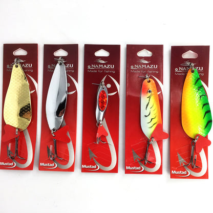 5 Stück Blinker und Spinner Set Forellenspinner Hechtblinker Barschblinker