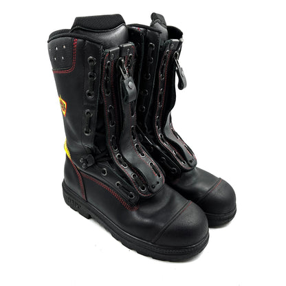 Original HAIX FIRE FLASH FEUERWEHRSTIEFEL Einsatzstiefel NEUWERTIG S3 Schuhe