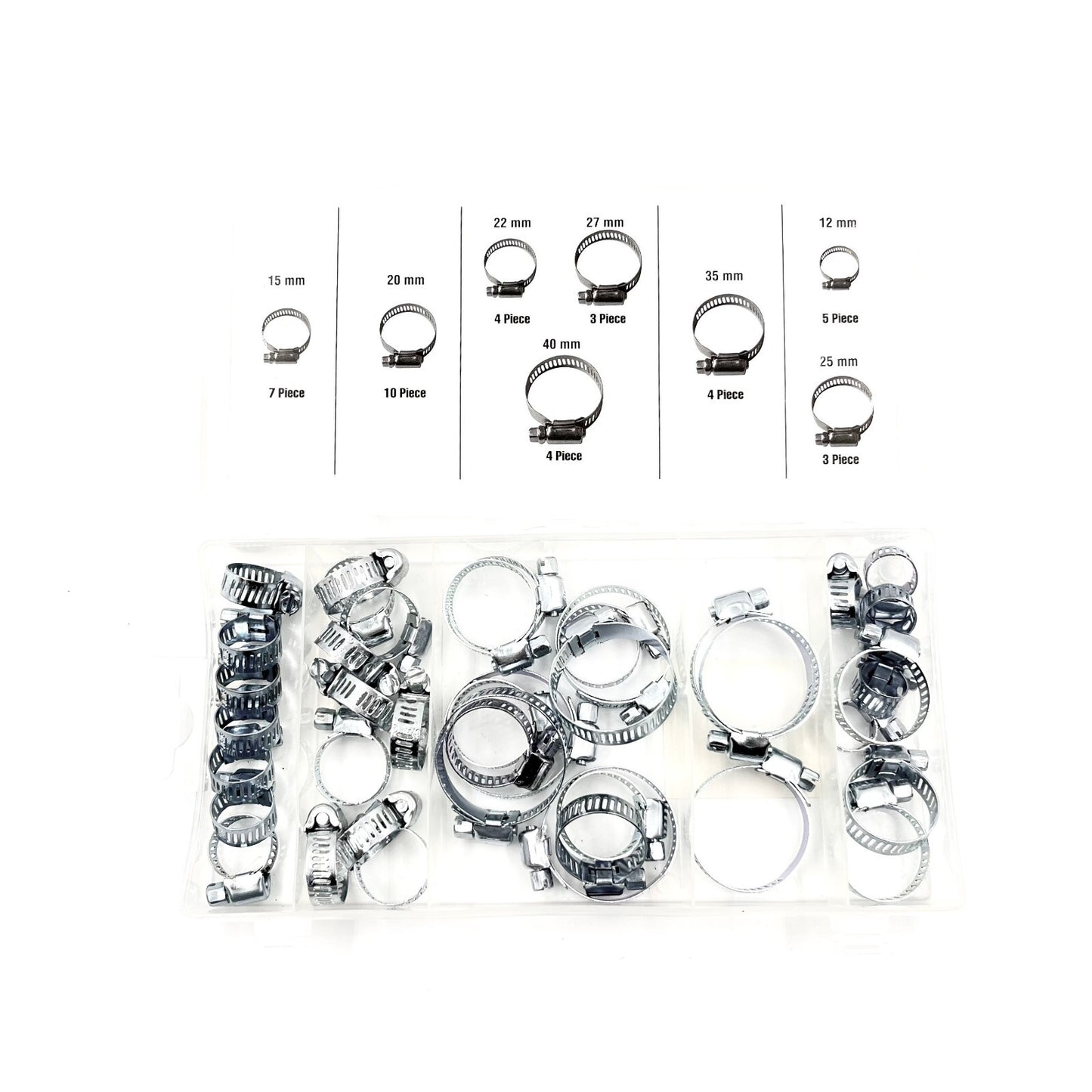 40x Schlauchschellen Schlauch Schellen Rohrschellen Schlang Klemmen 15mm - 40 mm