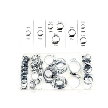 40x Schlauchschellen Schlauch Schellen Rohrschellen Schlang Klemmen 15mm - 40 mm