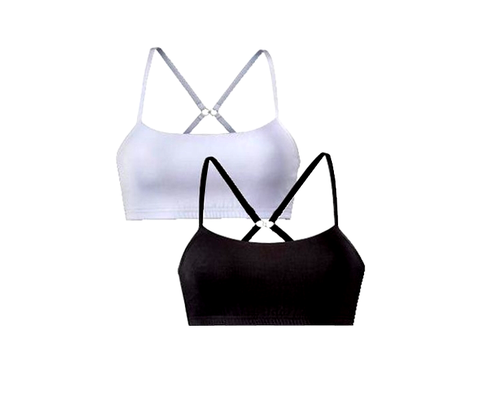 2x BH Sport-BH Bügellos BügellosBH schwarz und weiß größe 32/34 Damen NEU top  .