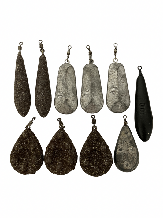10 - 20 Stück Karpfenblei Grundblei Angelblei Set | 75g 80g 90g 100g 130g