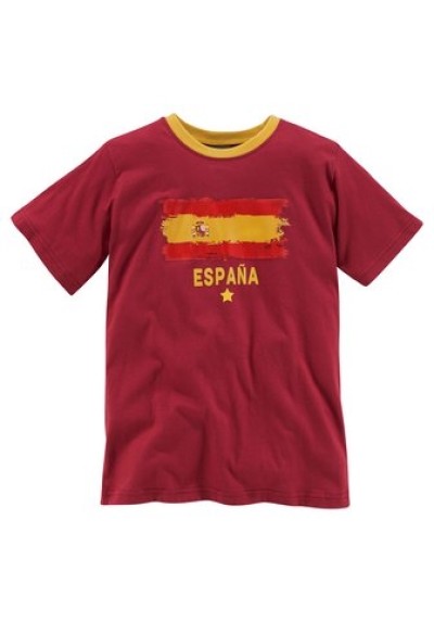 ESPANA T-Shirt Kids SPANIEN  Kinder Fussball FAN Shirt  Spain dunkelrot